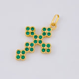 Clover Cross Pendant 3.4 g / 1 1/2 in 18K Yellow Gold