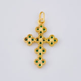 Clover Cross Pendant 3.4 g / 1 1/2 in 18K Yellow Gold
