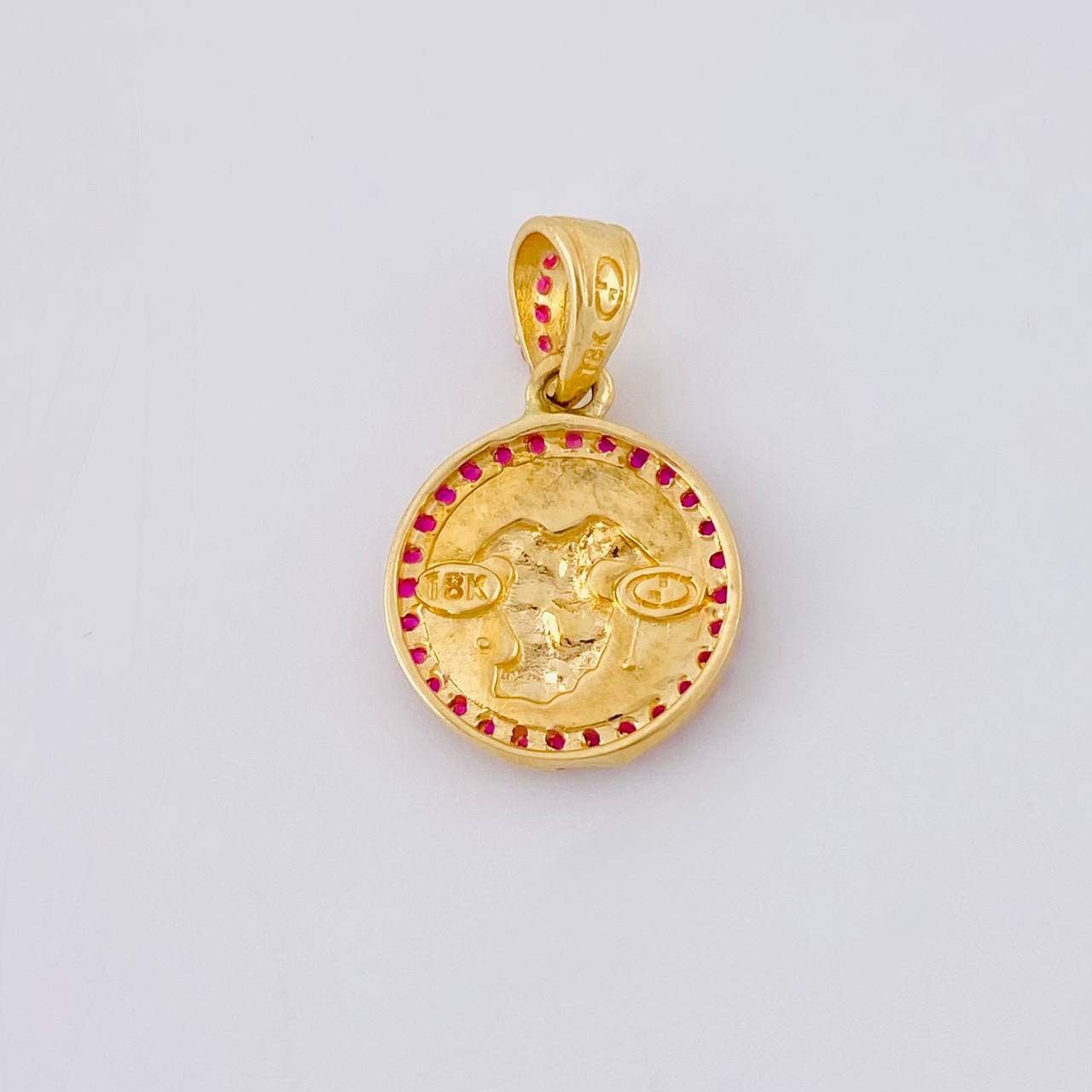 Dije Medalla San Miguel 1.75 g / 3/4 in Oro Amarillo 18K