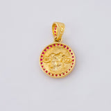 Dije Medalla San Miguel 1.75 g / 3/4 in Oro Amarillo 18K