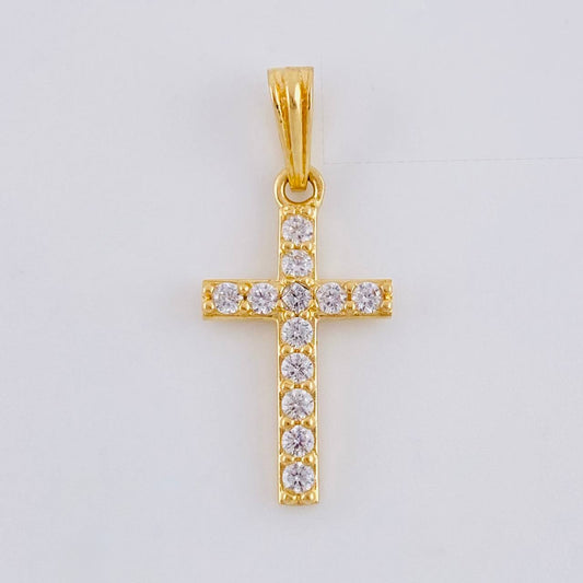 Dije Cruz Tupida 1.35 g / 1 in Oro Amarillo 18K