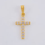 Dije Cruz Tupida 1.35 g / 1 in Oro Amarillo 18K