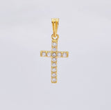 Dije Cruz Tupida 1.35 g / 1 in Oro Amarillo 18K