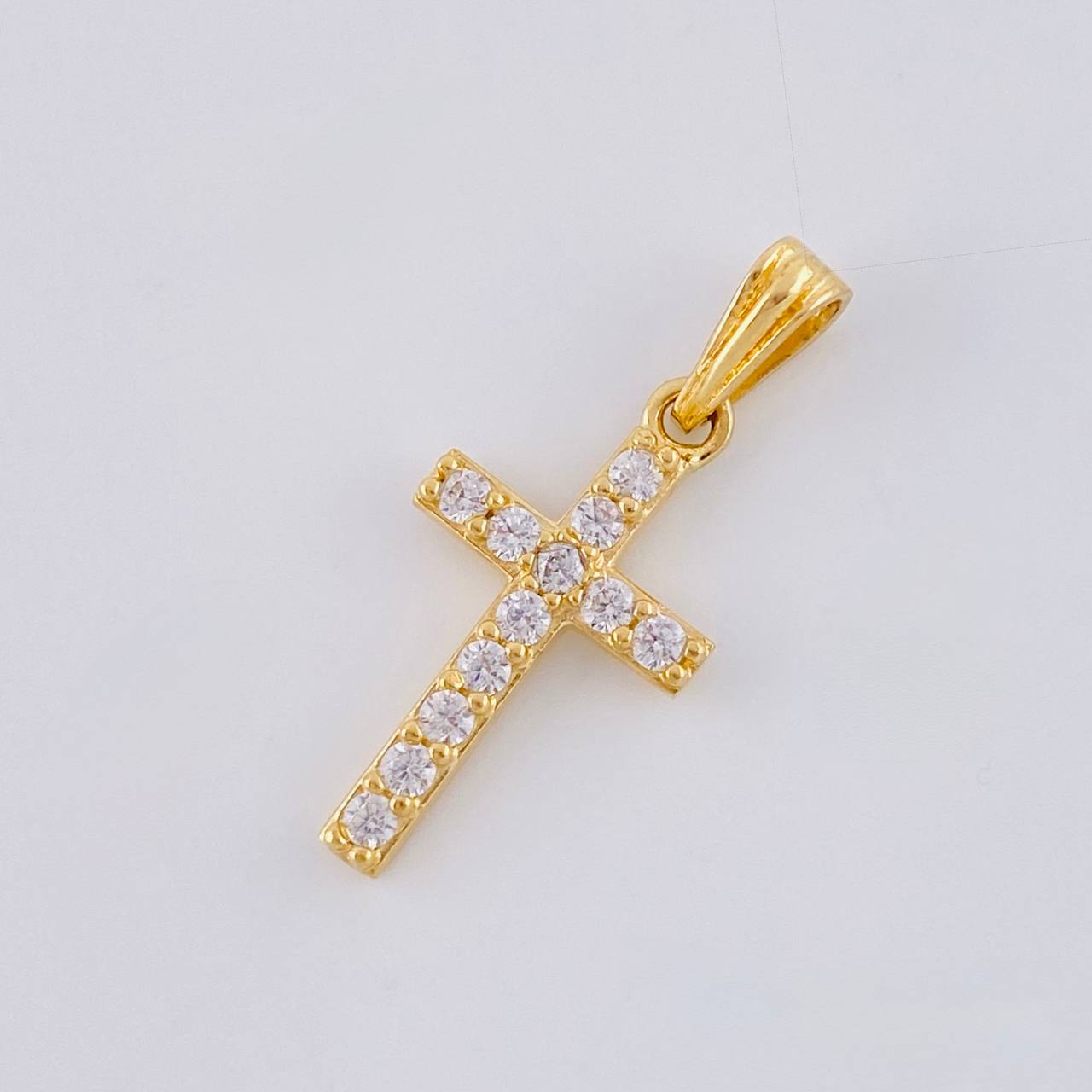 Dije Cruz Tupida 1.35 g / 1 in Oro Amarillo 18K
