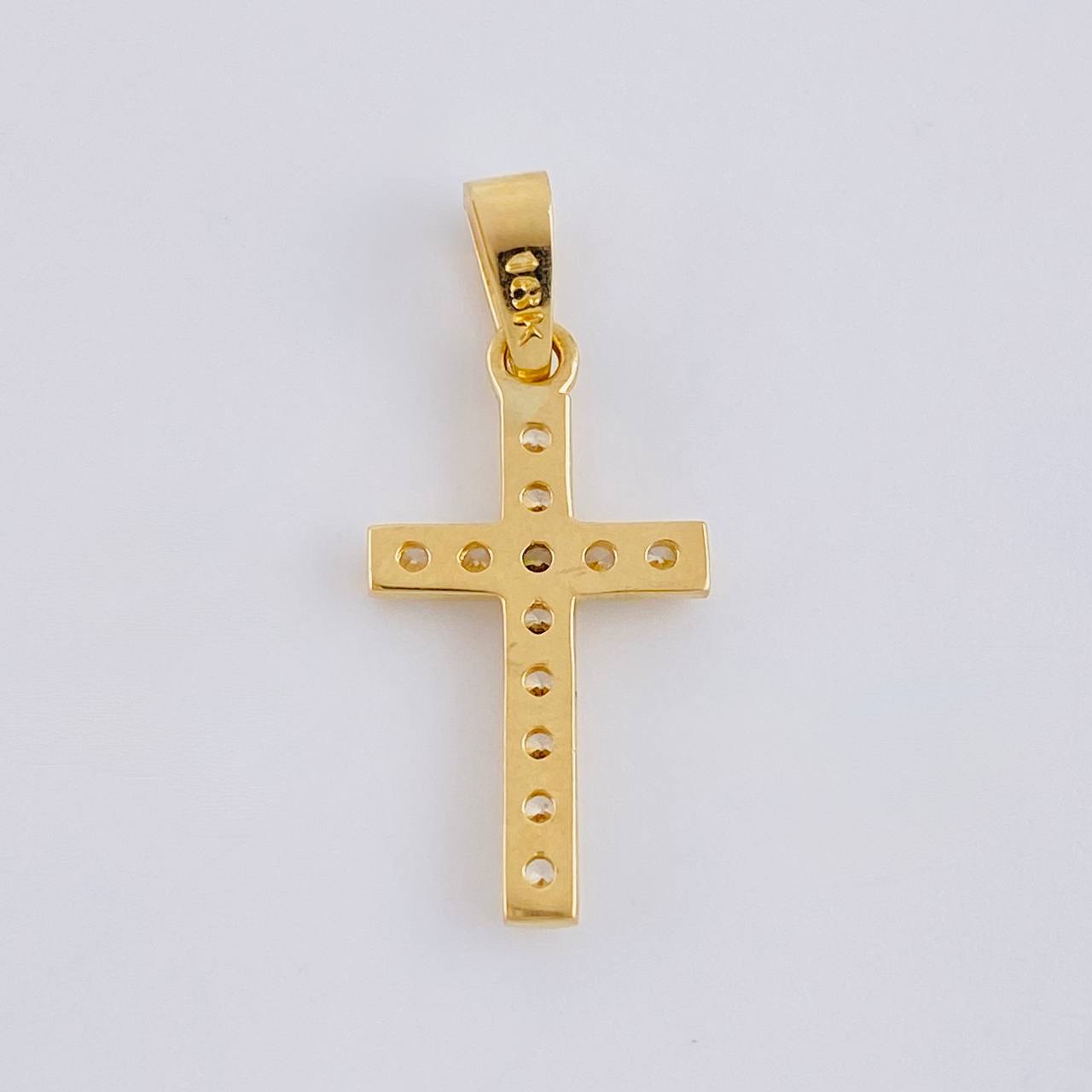 Dije Cruz Tupida 1.35 g / 1 in Oro Amarillo 18K
