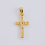 Dije Cruz Tupida 1.35 g / 1 in Oro Amarillo 18K