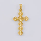 Dije Cruz Trebol 2.8 g / 1 1/2 in Oro Amarillo 18K