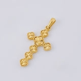 Dije Cruz Trebol 2.8 g / 1 1/2 in Oro Amarillo 18K