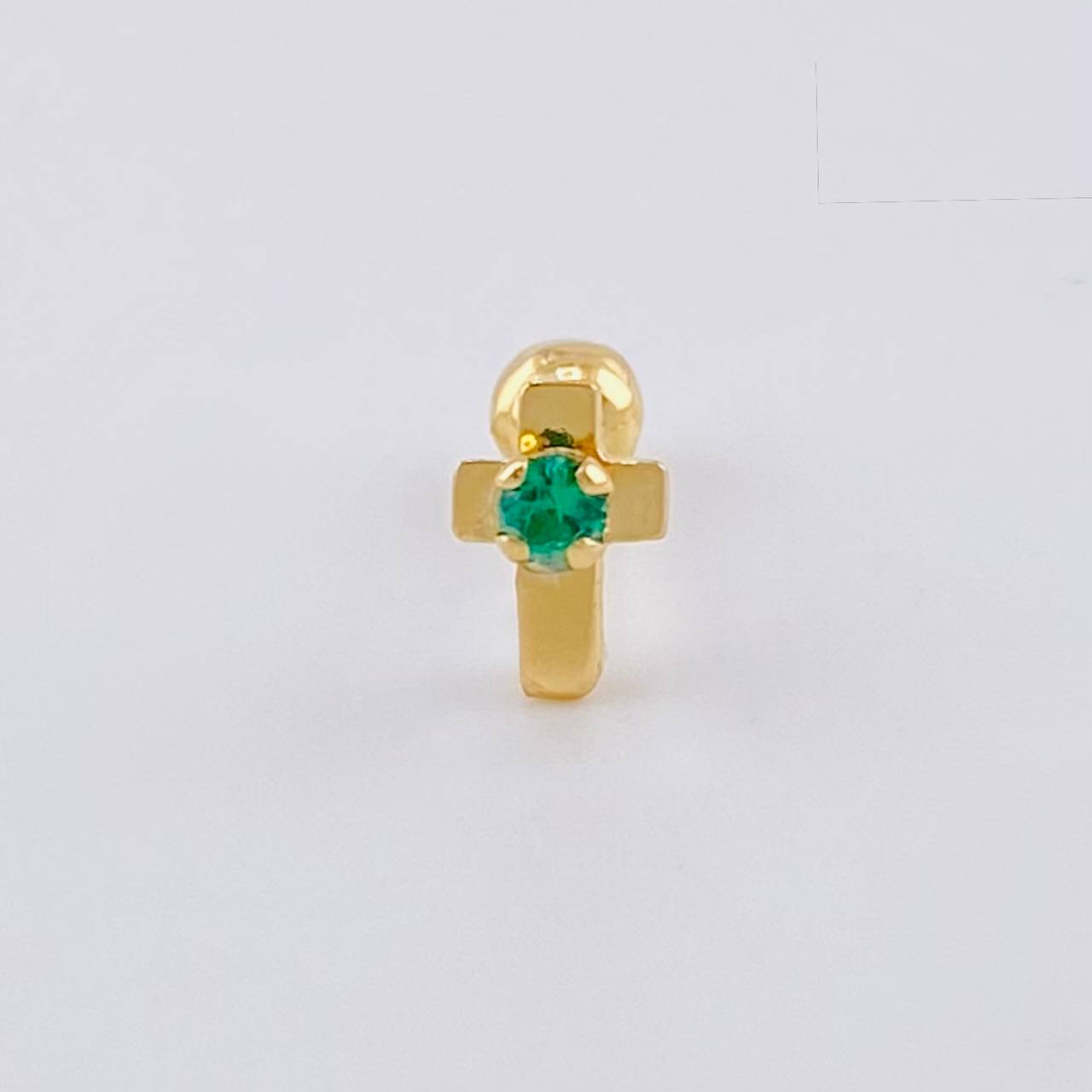 Piercing Cruz 0.35 g / 1/2 in Oro Amarillo 18K