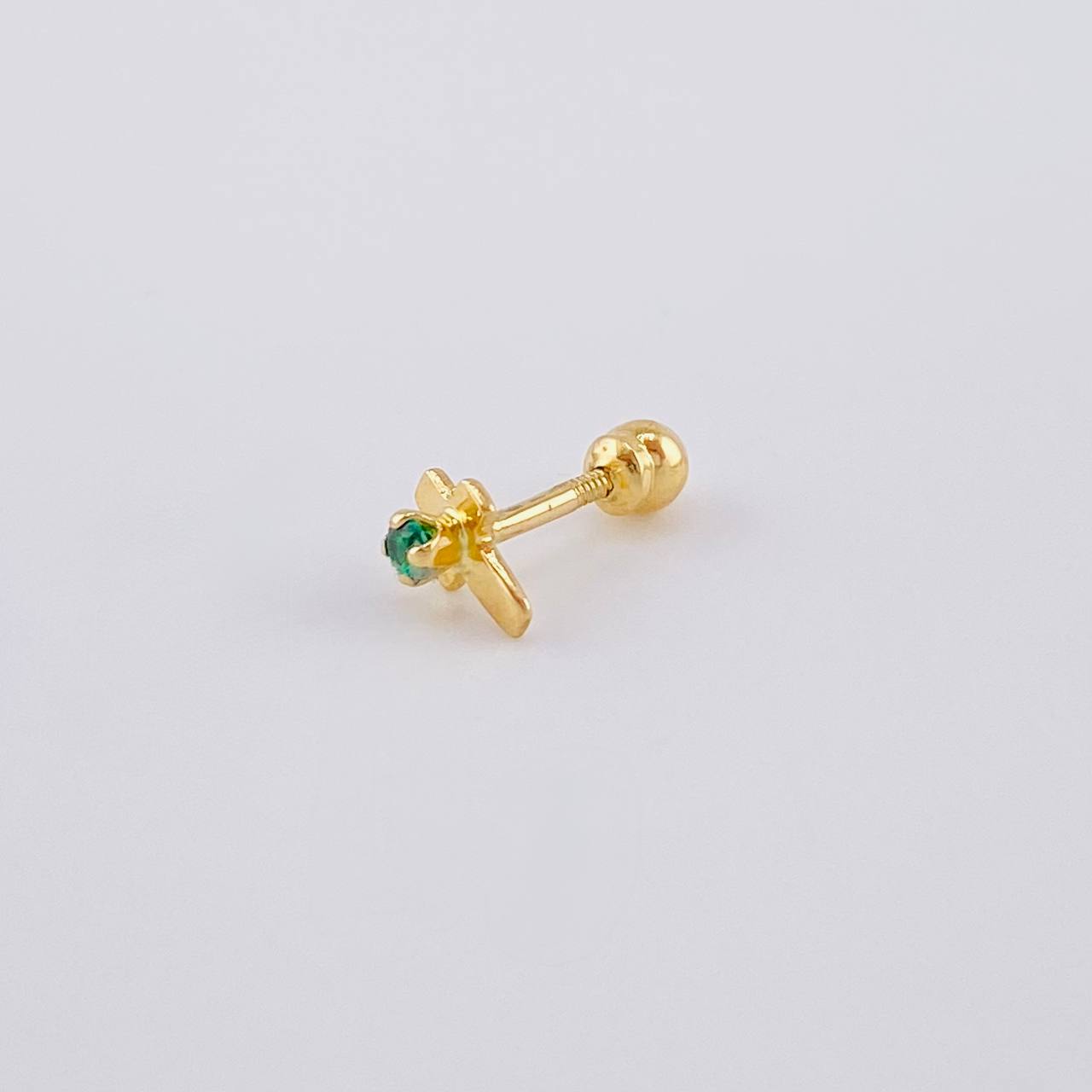 Piercing Cruz 0.35 g / 1/2 in Oro Amarillo 18K
