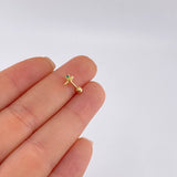 Piercing Cruz 0.35 g / 1/2 in Oro Amarillo 18K