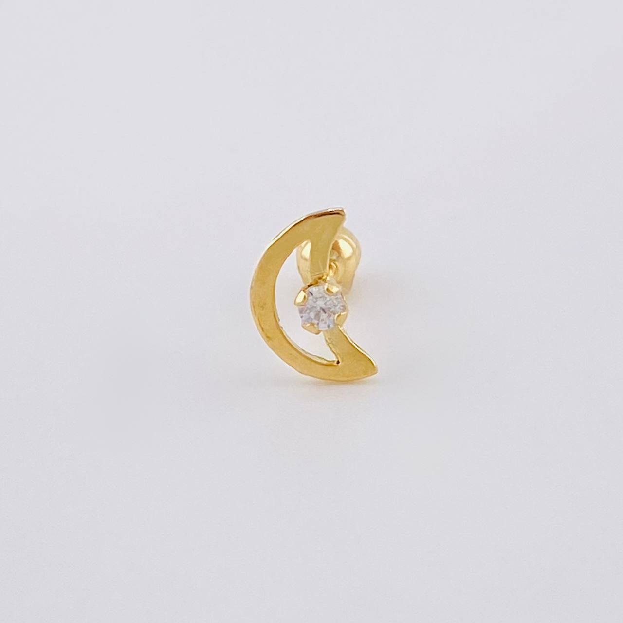 Piercing Media Luna 0.35 g / 1/2 in Oro Amarillo 18K
