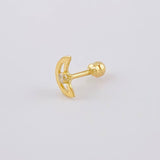 Piercing Media Luna 0.35 g / 1/2 in Oro Amarillo 18K