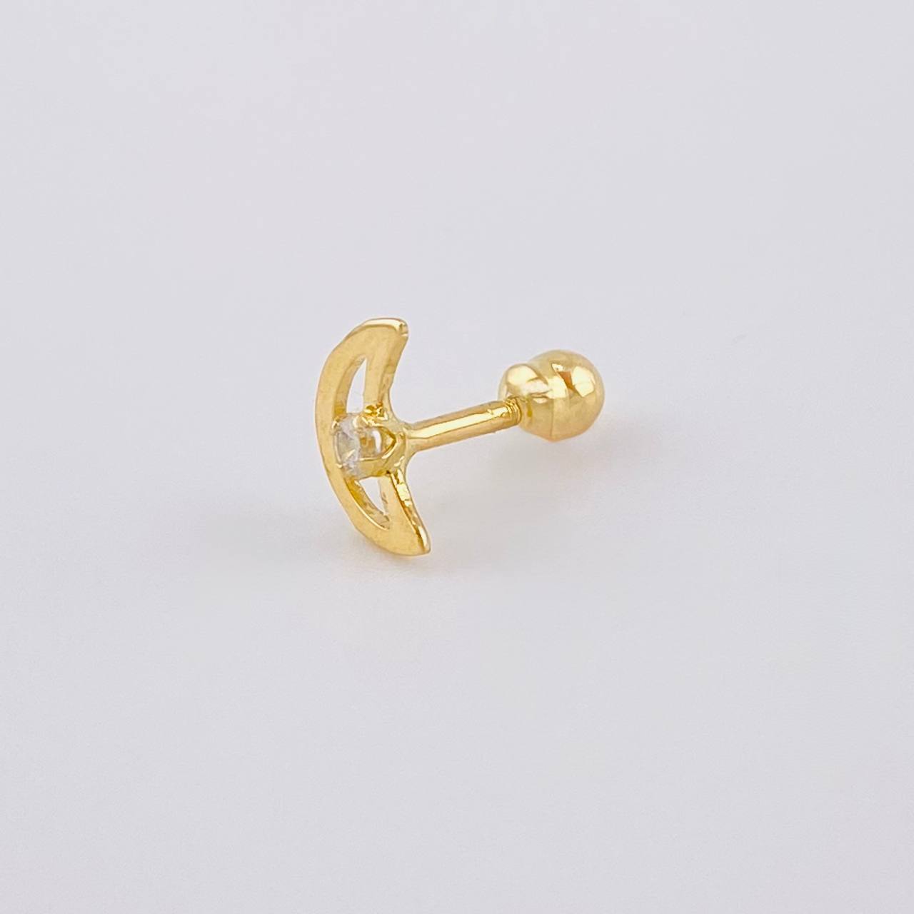 Piercing Media Luna 0.35 g / 1/2 in Oro Amarillo 18K