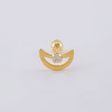 Piercing Media Luna 0.35 g / 1/2 in Oro Amarillo 18K