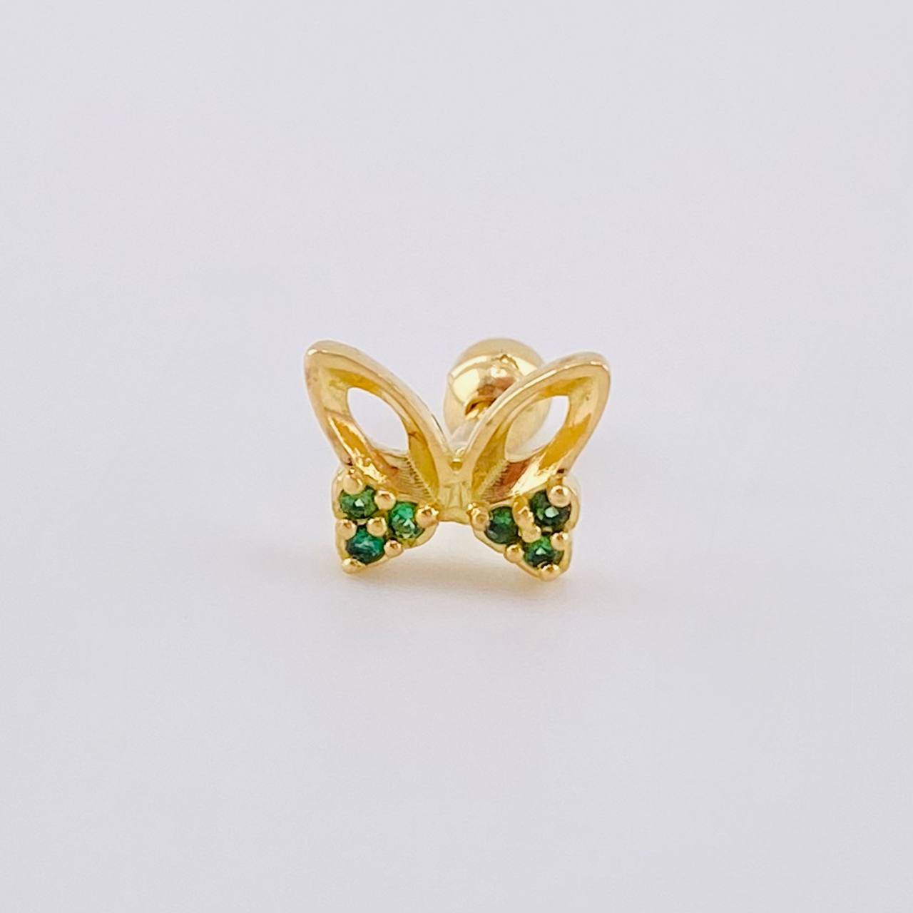 Butterfly Piercing 0.65 g / 1/2 in 18K Yellow Gold