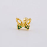 Butterfly Piercing 0.65 g / 1/2 in 18K Yellow Gold
