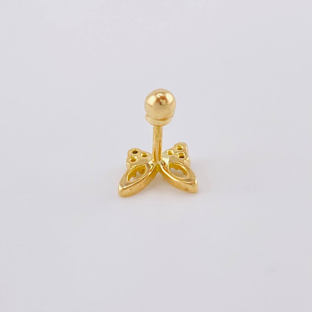 Butterfly Piercing 0.65 g / 1/2 in 18K Yellow Gold