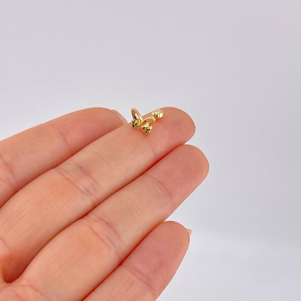 Butterfly Piercing 0.65 g / 1/2 in 18K Yellow Gold