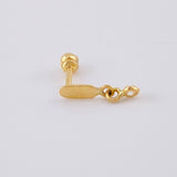 Hanging Globe Piercing 0.4 g / 1/2 in 18K Yellow Gold
