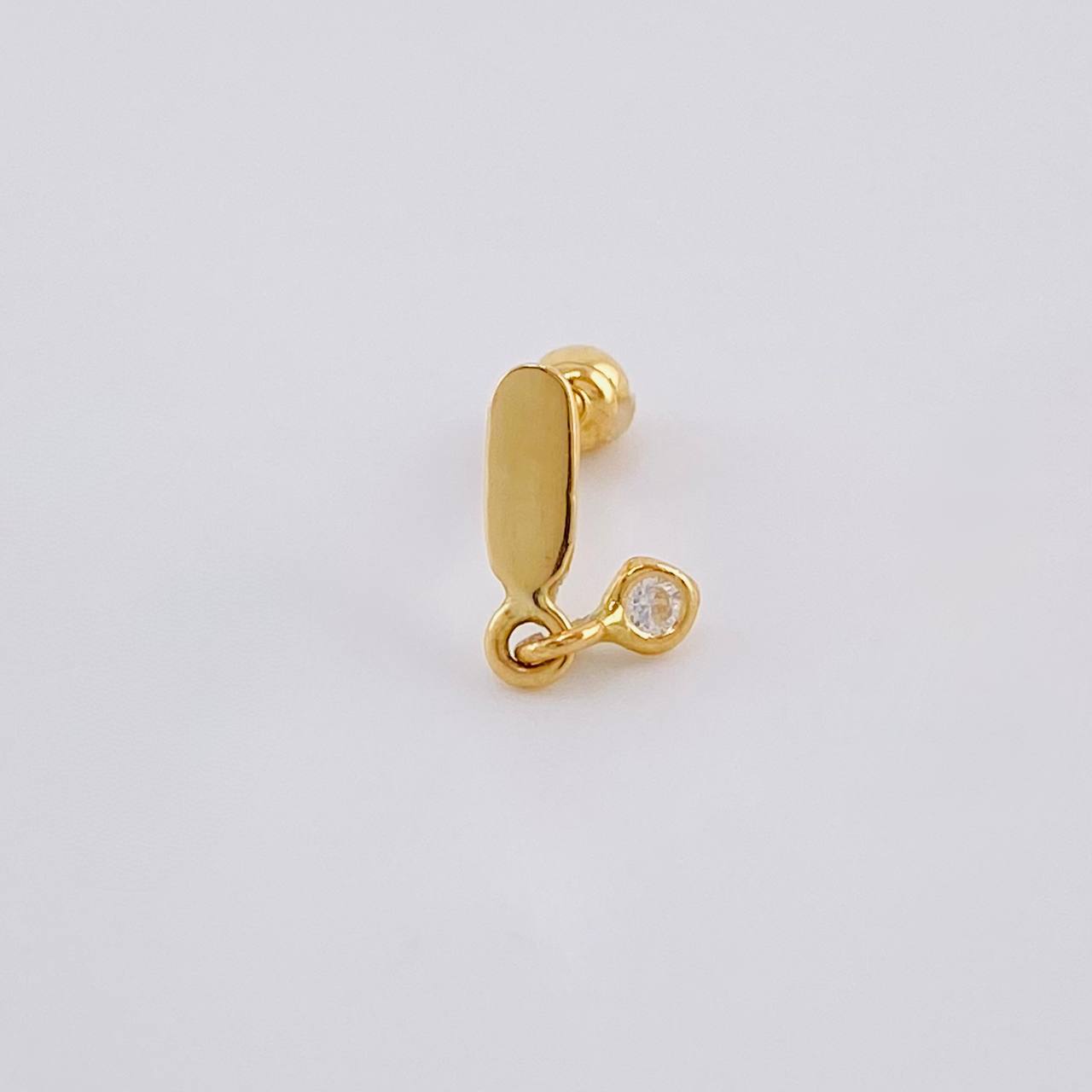 Hanging Globe Piercing 0.4 g / 1/2 in 18K Yellow Gold