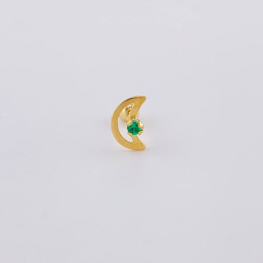 Piercing Media Luna 0.35 g / 1/2 in Oro Amarillo 18K