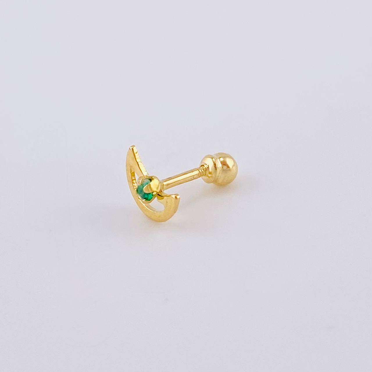 Piercing Media Luna 0.35 g / 1/2 in Oro Amarillo 18K