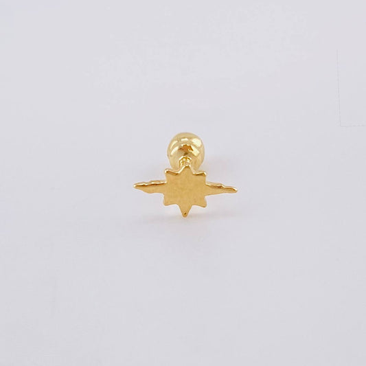 Piercing Estrella Fugaz 0.3 g / 1/2 in Oro Amarillo 18K