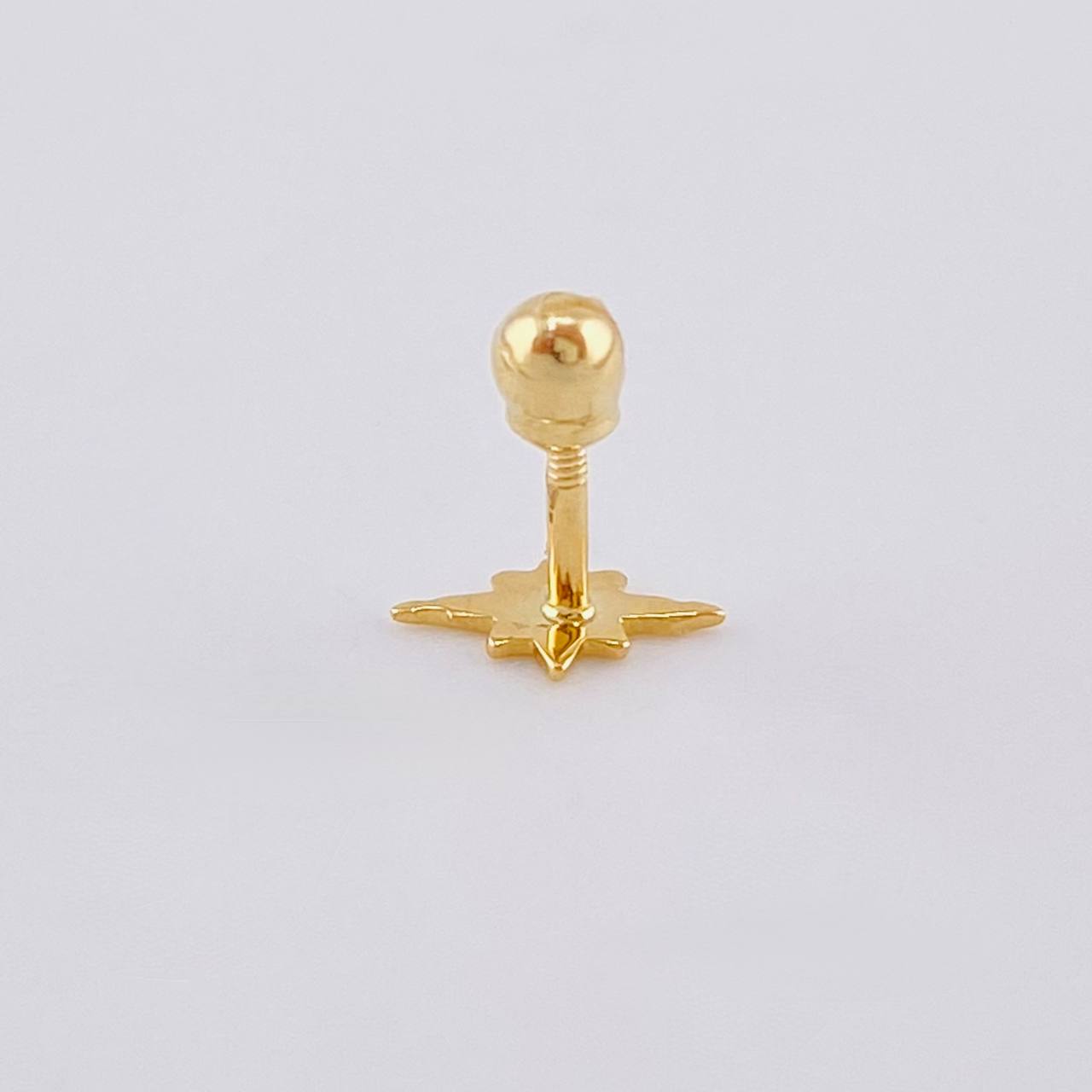 Piercing Estrella Fugaz 0.3 g / 1/2 in Oro Amarillo 18K