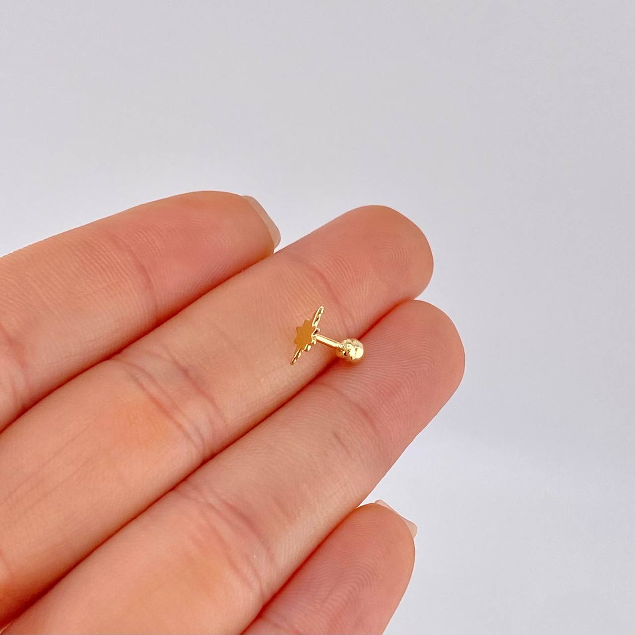 Piercing Estrella Fugaz 0.3 g / 1/2 in Oro Amarillo 18K