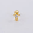 Hoop Earrings Cross 1.65 g / 3/4 in Yellow Gold 18K