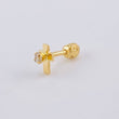 Cross Piercing 0.35 g / 1/2 in 18K Yellow Gold