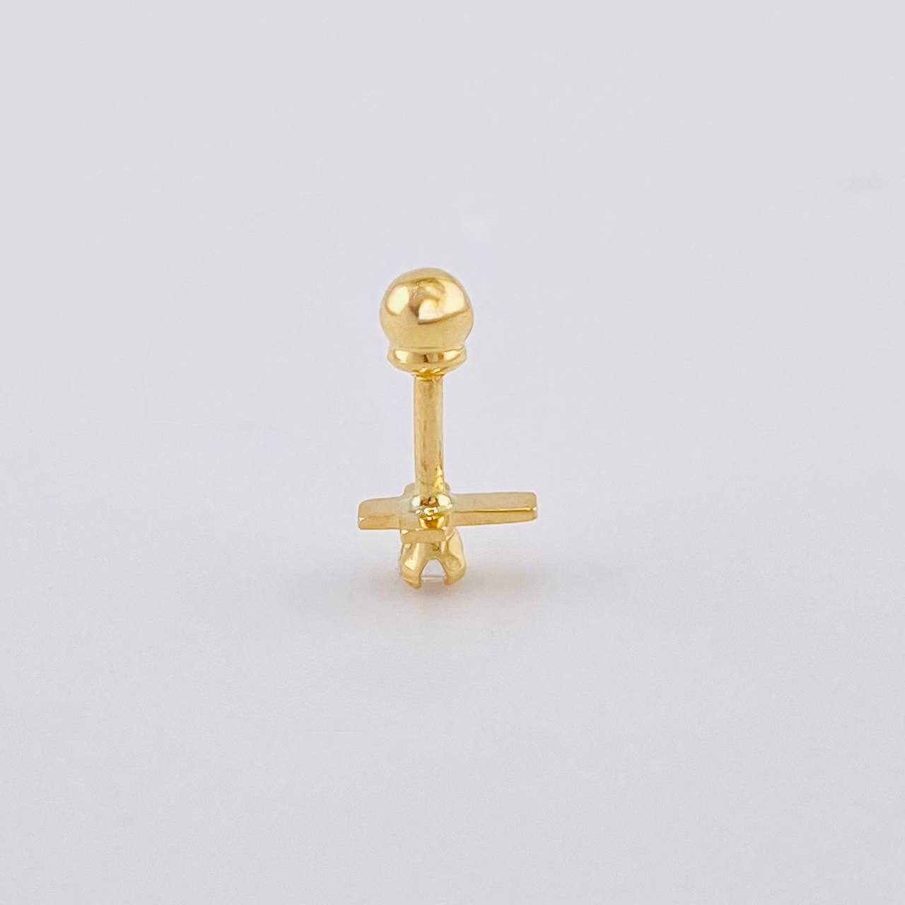 Hoop Earrings Cross 1.65 g / 3/4 in Yellow Gold 18K
