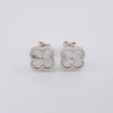 Topos Trebol Diamantado 2.95 g / in / 8.5 mm Oro Blanco 18K