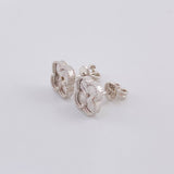 Topos Trebol Diamantado 2.95 g / in / 8.5 mm Oro Blanco 18K