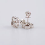 Topos Trebol Diamantado 2.95 g / in / 8.5 mm Oro Blanco 18K