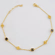 Pulso Modulable Aro Seguido Trebol 3.15 g / 8 1/2 in - 7 1/4 in / 0.8 mm Oro Amarillo 18K