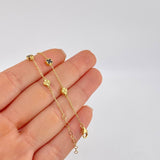Pulso Modulable Aro Seguido Trebol 3.15 g / 8 1/2 in - 7 1/4 in / 0.8 mm Oro Amarillo 18K