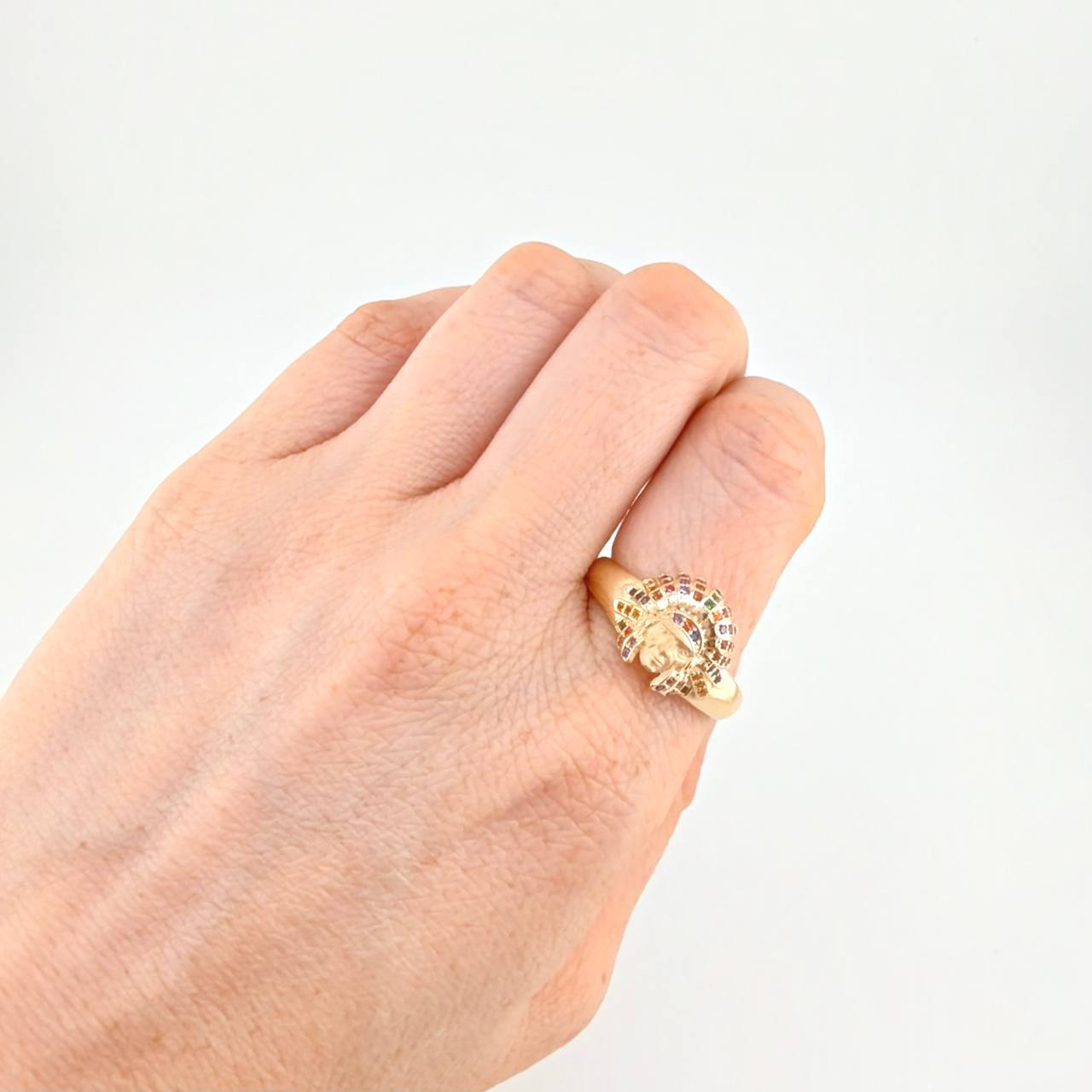 Indian Ring 4.2 g / T10 1/2 Yellow Gold 18K