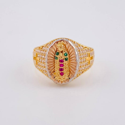 Ring Virgin Guadalupe 4.4 g / T6 Three Golds 18K