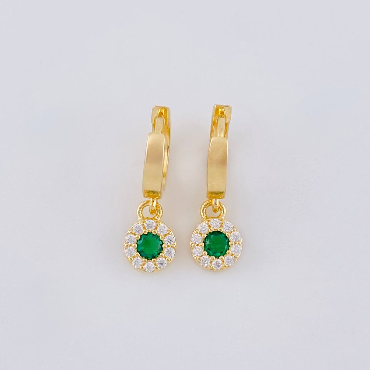 Hoop Earrings Halo Circle 2.6 g / 3/4 in 18K Yellow Gold