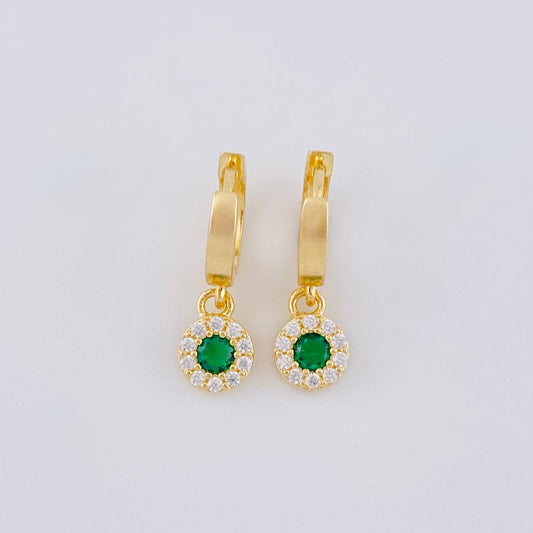 Hoop Earrings Halo Circle 2.6 g / 3/4 in 18K Yellow Gold