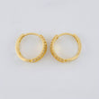 Hoop Earrings Punteado Channel 2.7 g / 1/2 in 18K Yellow Gold
