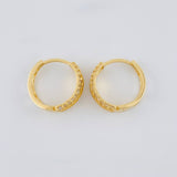 Hoop Earrings Punteado Channel 2.7 g / 1/2 in 18K Yellow Gold