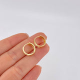 Hoop Earrings Punteado Channel 2.7 g / 1/2 in 18K Yellow Gold