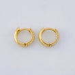 Hoop Earrings Radio Tupido 1.3 g / 1/4 in Yellow Gold 18K