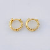 Hoop Earrings Radio Tupido 1.3 g / 1/4 in Yellow Gold 18K