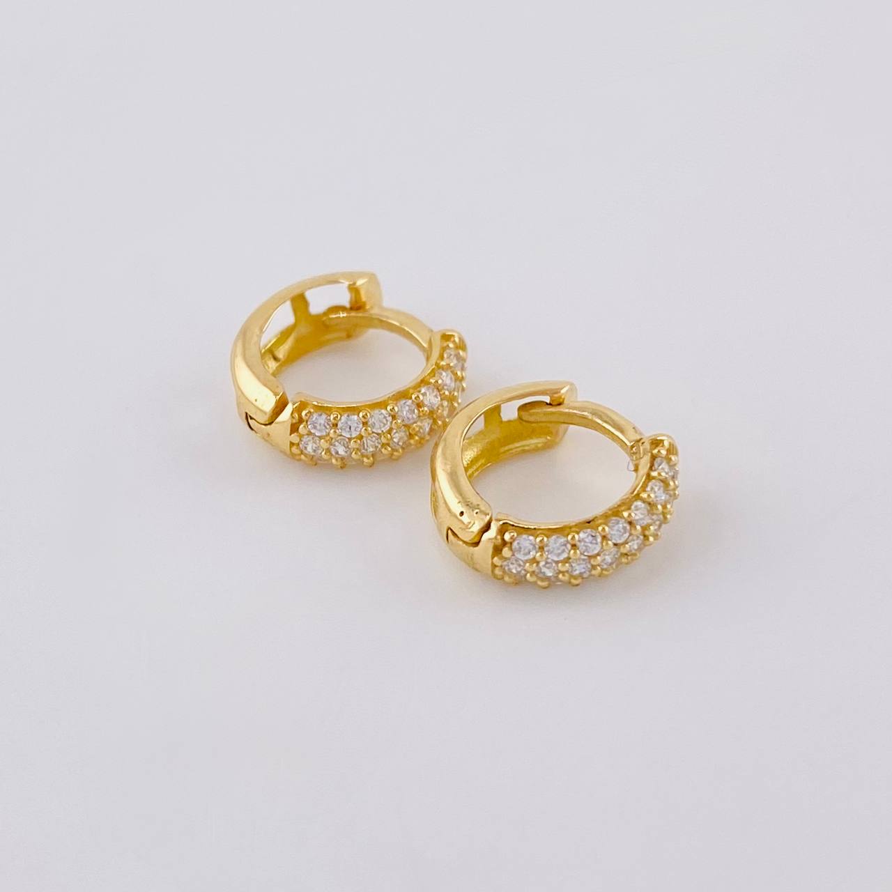 Candongas Radio Tupido 1.25 g / 1/4 in Oro Amarillo 18K