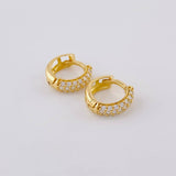 Hoop Earrings Radio Tupido 1.3 g / 1/4 in Yellow Gold 18K