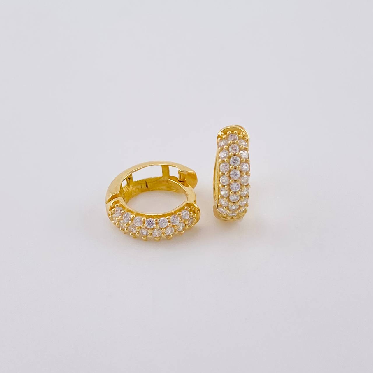 Candongas Radio Tupido 1.25 g / 1/4 in Oro Amarillo 18K